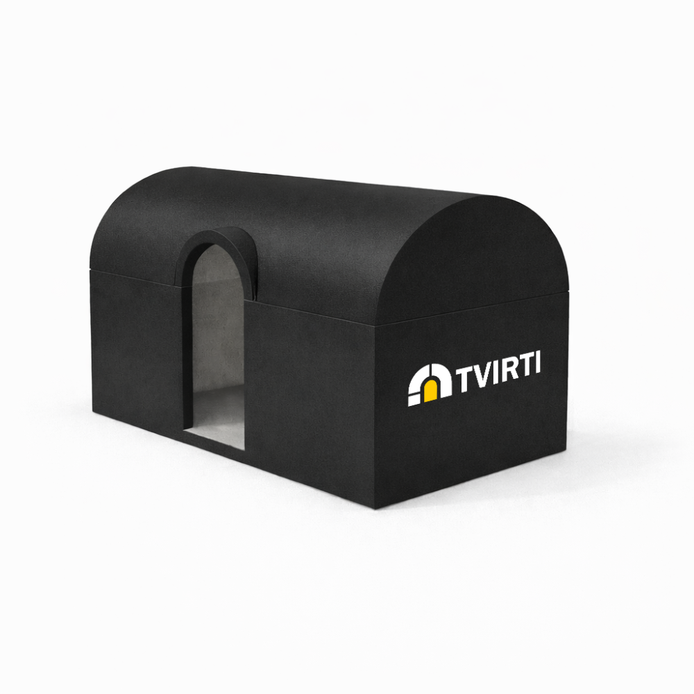 TVIRTI M7 monolitinis rūsys juodas