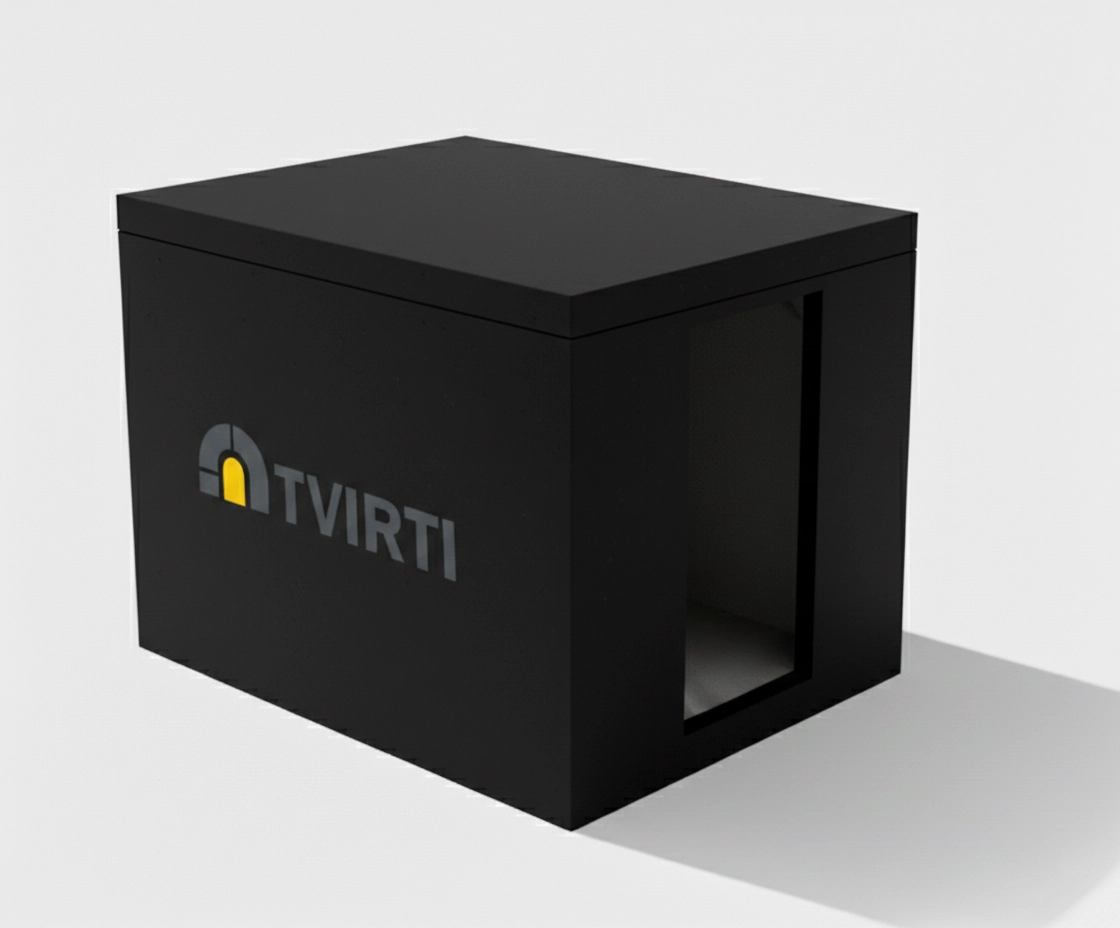 TVIRTI M2 juodos spalvos monolitinis rūsys