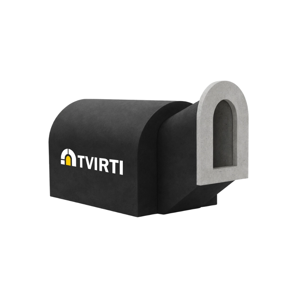 TVIRTI M5 monolitinis rūsys juodas