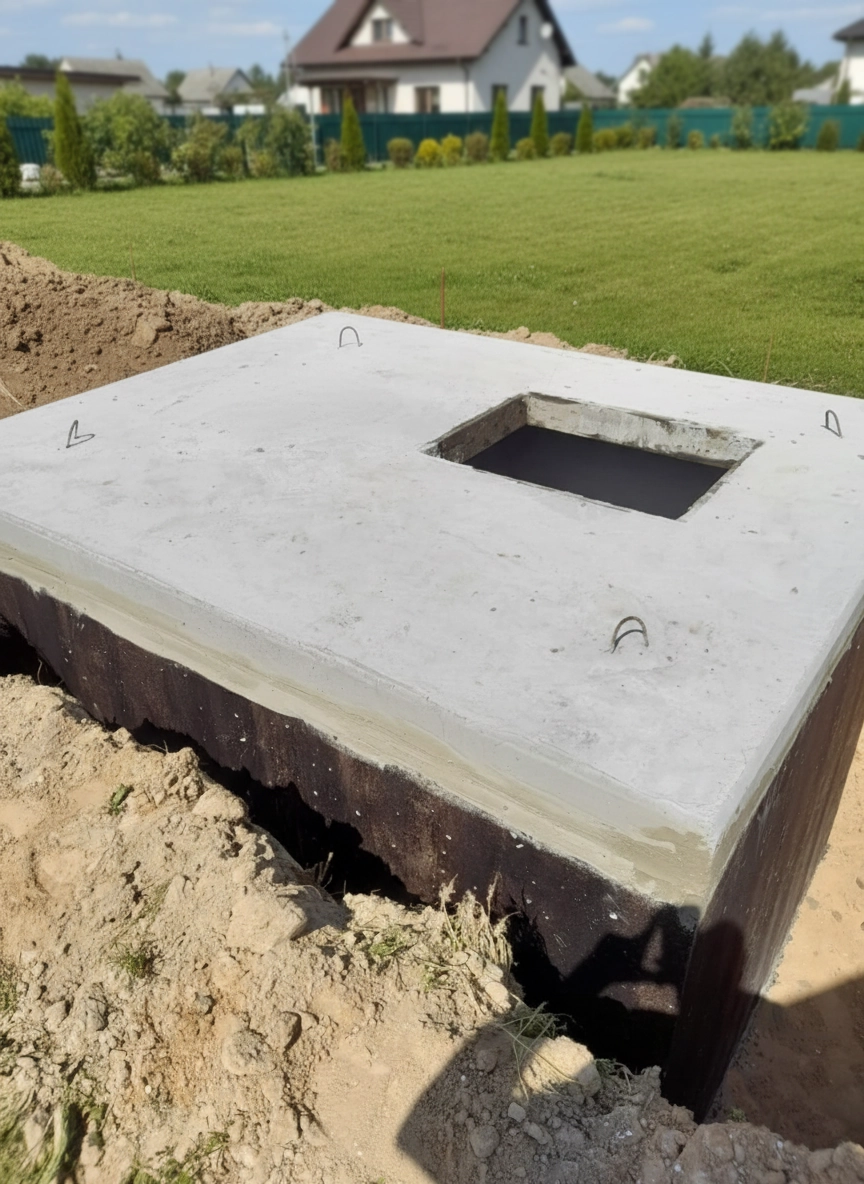 TVIRTI M1 monolitinio rūsio montavimo darbai kieme