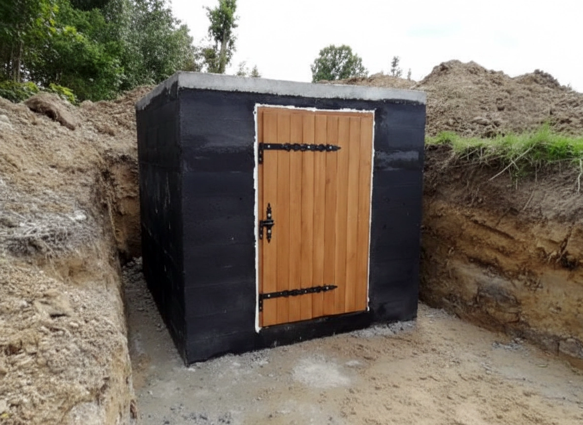 TVIRTI M2 monolitinio rūsio montavimo darbai kieme