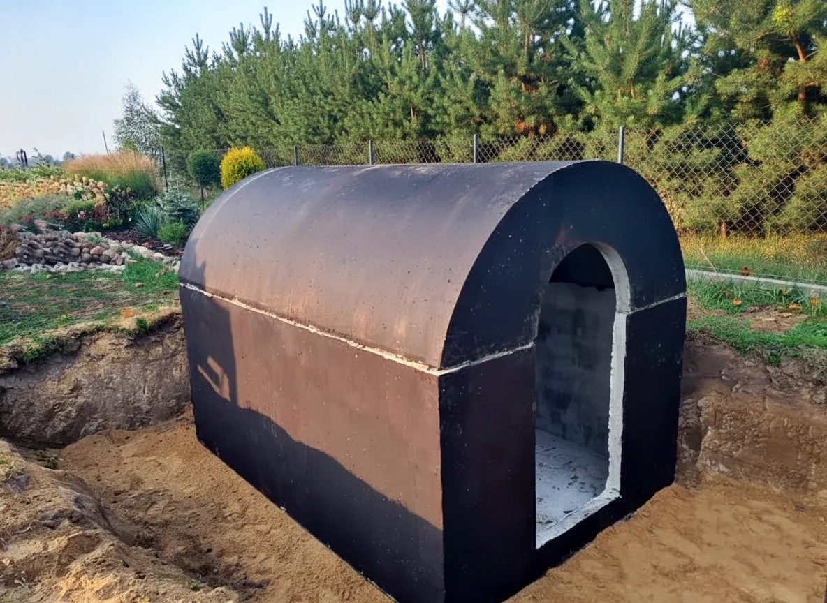 TVIRTI M3 monolitinio rūsio montavimo darbai kieme