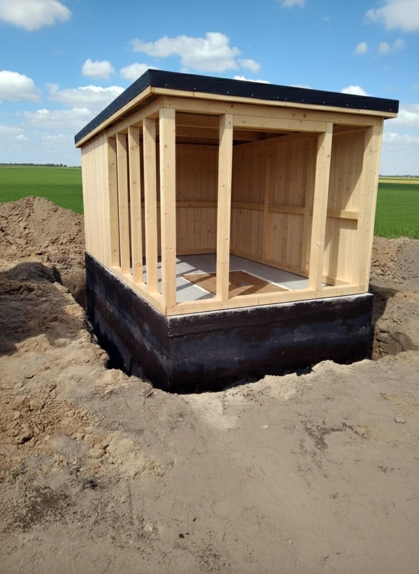 TVIRTI M1 monolitinio rūsio montavimas ir aplinkos tvarkymas