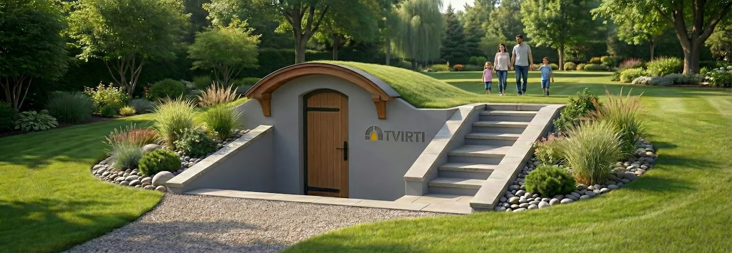 TVIRTI monolitinis rūsys kieme šeimai